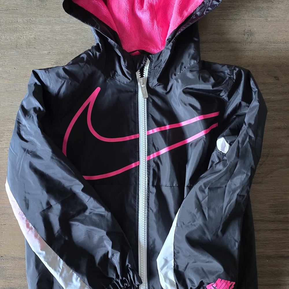 Nike Kids Black and Pink Jacket